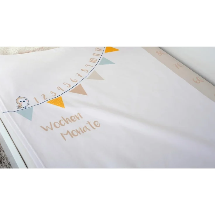 Herding babybest Soft-Peachdecke Waldfreunde Meilensteindecke/Monatsdecke/Fotodecke, Inkl. Zubehör, 75x100 cm, Polyester – Bild 7