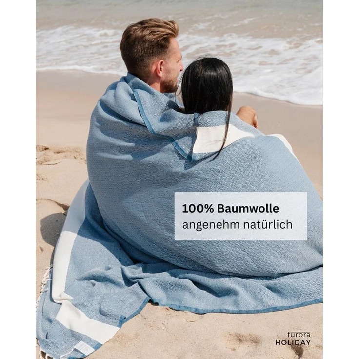 furora HOLIDAY Saunatuch Saunahandtuch Saunatuch Damen + Herren, Hamamtuch groß 200x200 XXL – Bild 2