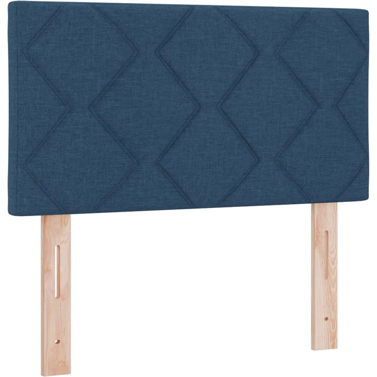 vidaXL Boxspringbett mit Matratze mit Kopfteil Blau 90 x 200 cm Stoff 3450403 – Bild 4
