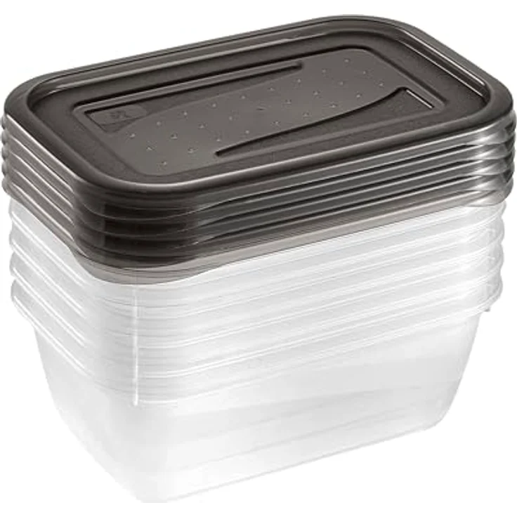 keeeper fredo fresh Frischhaltedosenset 5-teilig, 5x0,5 l, Crystal Grey (Transparent) – Bild 4