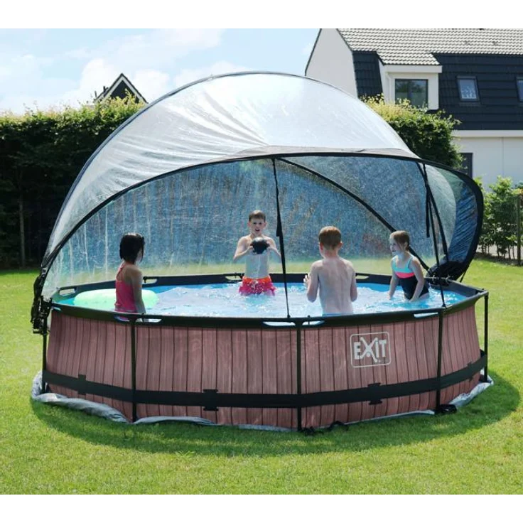 Exit Aufstellpool Framepool | Braun | 360x76 cm – Bild 3
