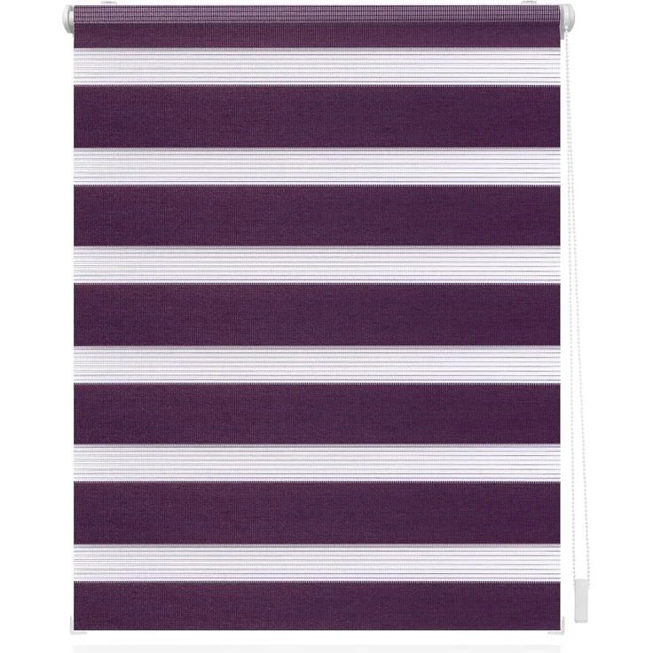 Lichtblick Sonnenschutzsysteme GmbH Doppelrollo Kopenhagen 55 cm x 150 cm (BxL) Brombeer modernes Duo Rollo; Klemm- und schraubbar; Lichtdurchlässig und blickdicht – Bild 1