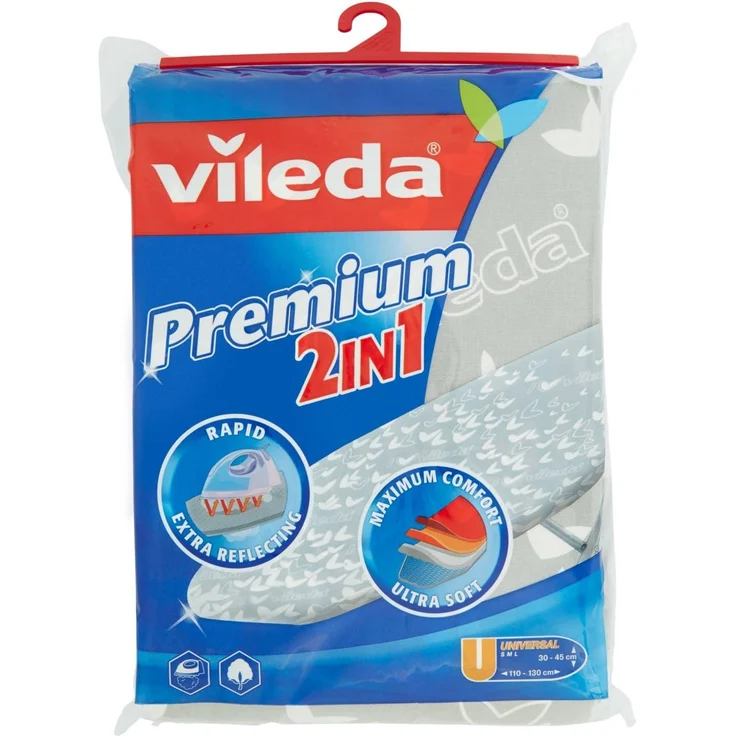 VILEDA Bügeltischbezug Premium 2in1 universal Länge 110-130cm x Breite 30-45cm – Bild 1