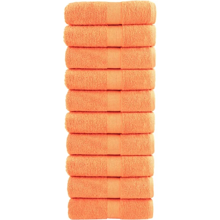 vidaXL Premium Waschhandtücher SOLUND 10 Stück Orange 30x30 cm 600 g/m² 137373 – Bild 1