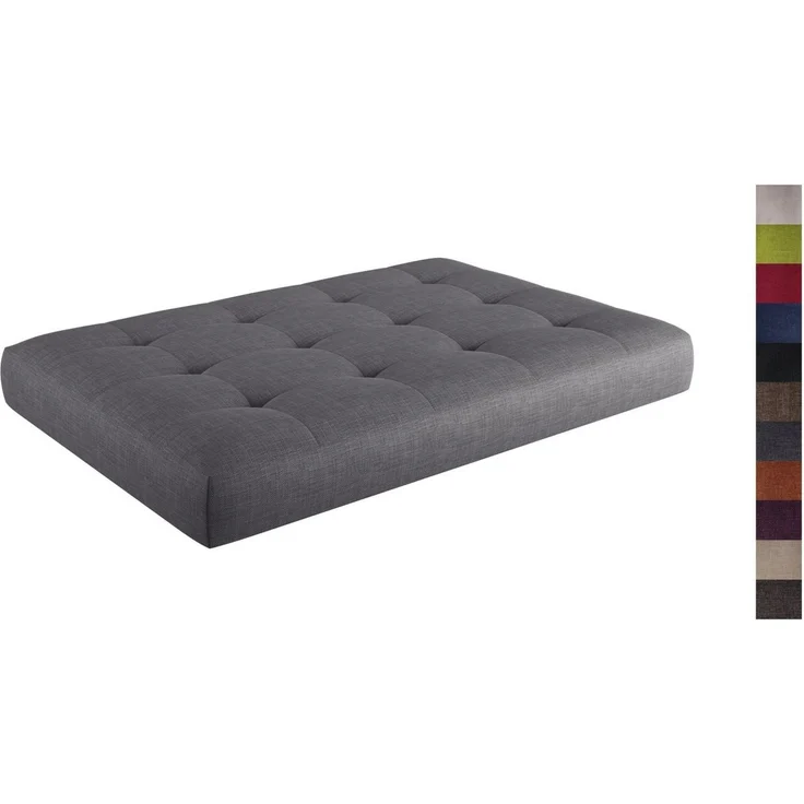 sunnypillow Sitzkissen Palettenkissen gesteppt Sitzkissen 120x60x15cm, Grau