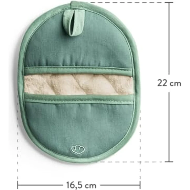 Springlane Topfhandschuhe SPRINGLANE Topflappen-Set 2-tlg. Mint, Silikon & Baumwolle, (2-tlg) – Bild 3