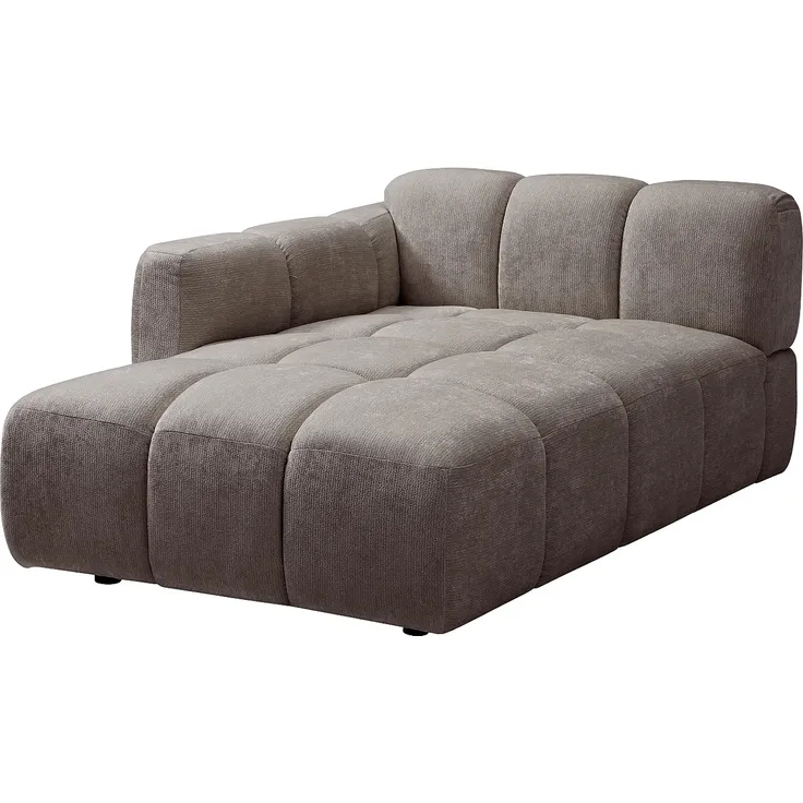 Vente-unique - CARLIVI Sofa Stoff Schokoladenbraun - B 170 cm x H 73 cm x L 396 cm – Bild 2