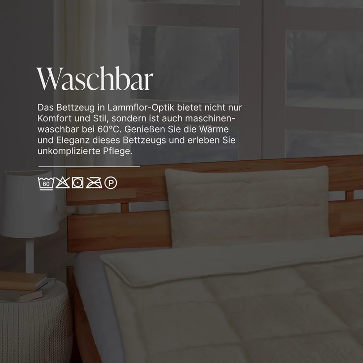 Wende Bettdecke 135x200cm Lammflor Optik - Steppbett Sherpa-Fleece und Mikrofaser Seite - warme Steppdecke (1400g Füllung) - Wende-Design - Öko Tex 135x200cm inkl. 40x80 Kissen – Bild 9