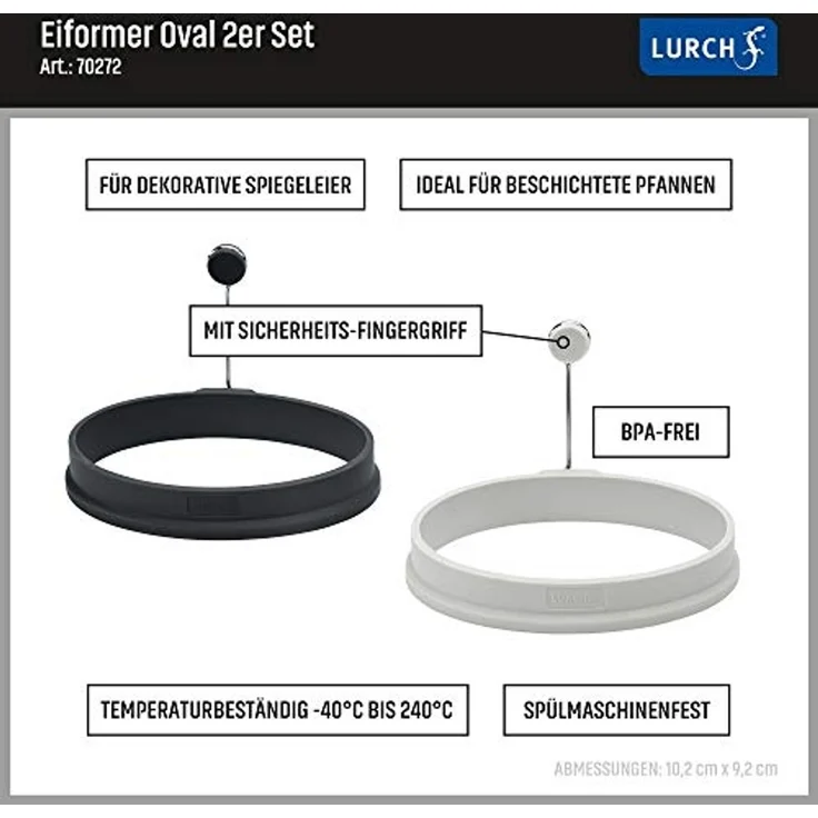 Lurch Backform Eiformer Oval 2er Set grau – Bild 4