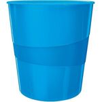 Leitz Papierkorb Wow 15l Polystyren blau metallic