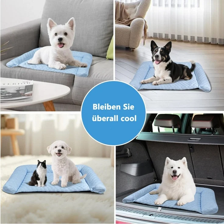 Ledander Hundematte Kühlmatte Hunde Ergonomisch mit Rand, Hundebett Selbstkühlend, Kratzfest, Kühldecke Groß Hunde Welpen Katze Kühlmatte, 30 x 50 cm – Bild 4