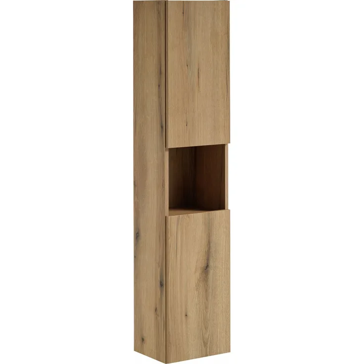 Hochschrank mit 2 Türen (140x25x30cm), Eichenküste Evoke