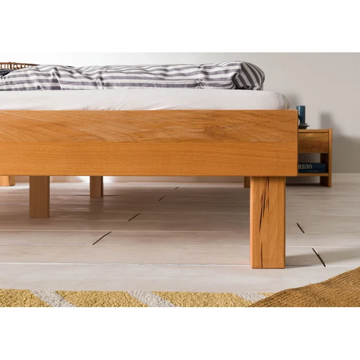 Bett Kernbuche 180x200x73 natur geölt TomMe #104 – Bild 5