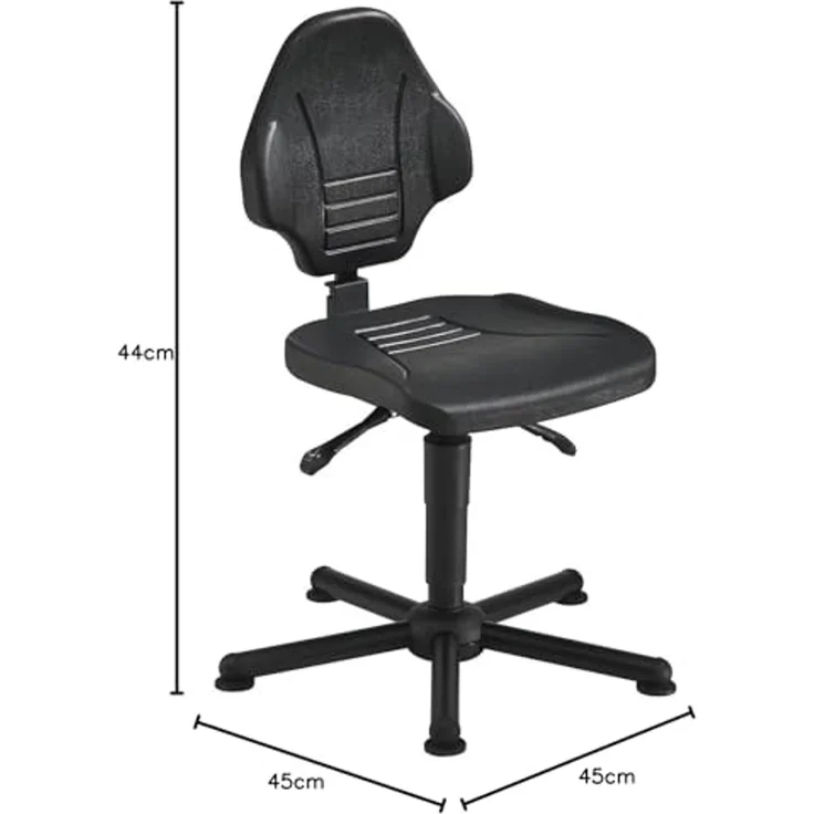 meychair Drehstuhl 1072 W13-25-TG-PU XXL 250kg schwarz – Bild 3
