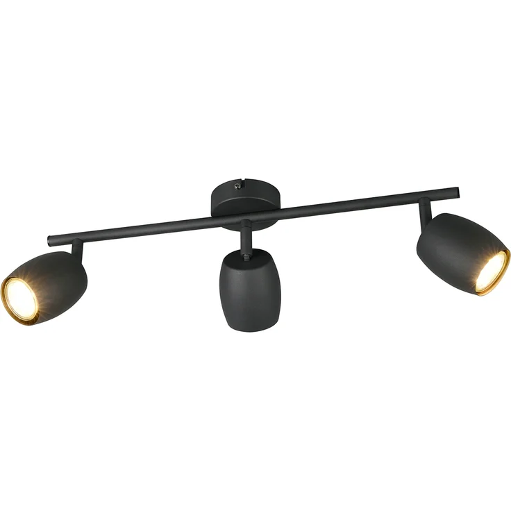 Deckenstrahler NANCY 3-flammig aus Metall Schwarz, Breite 47,5cm – Bild 2