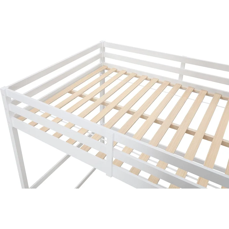 Vente-unique - Hochbett 140 x 190 cm - Kiefer und MDF - Weiß - MENIZI – Bild 6