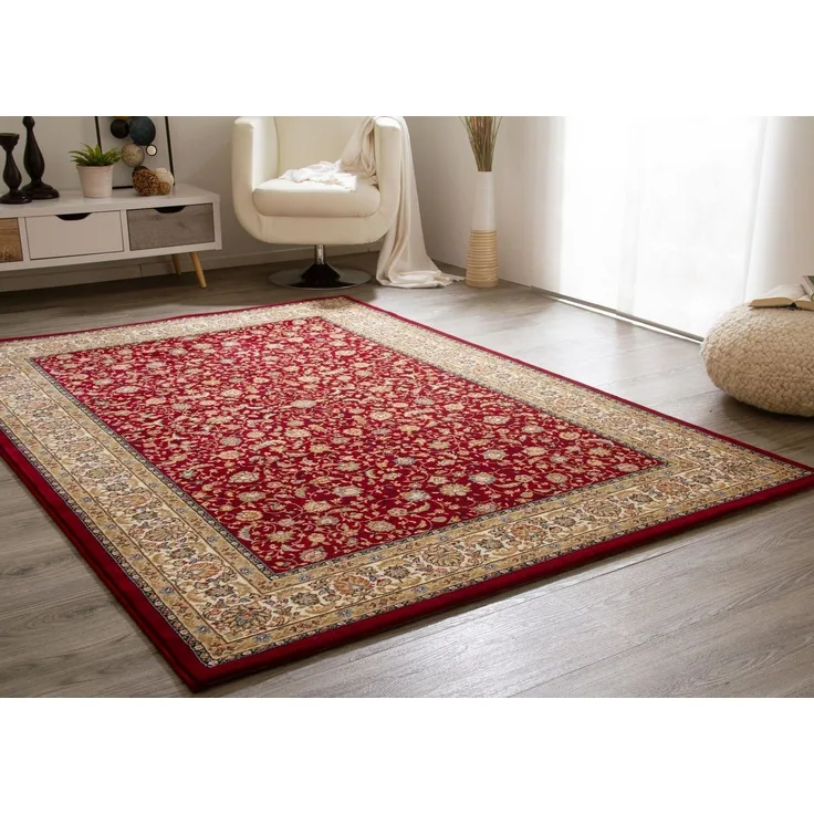 Designerteppich Classical Quality - Floral, Farbe: Rot, Größe: 80x150 cm