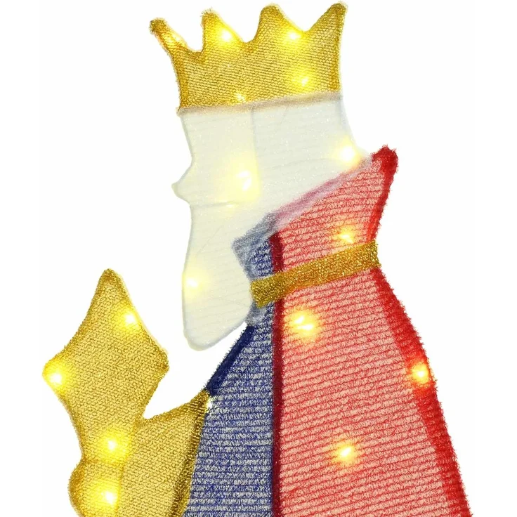 vidaXL 3 weise Männer Weihnachtsbeleuchtung 3 stk. LEDs Warmes Weiß 4019490 – Bild 6