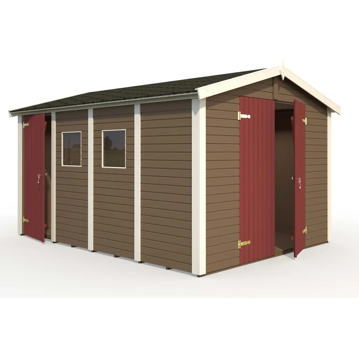 Alpholz Gerätehaus Dan 9,9 m² Gerätehaus aus Holz Geräteschrank mit 16 mm Wandstärke Gartenhaus – Bild 2