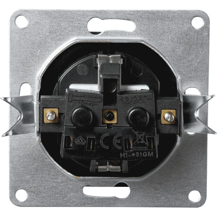 Schutzkontakt-Steckdose McPower ''Flair'' 250V~/16A, UP Einsteckschutz, matt schwarz – Bild 2