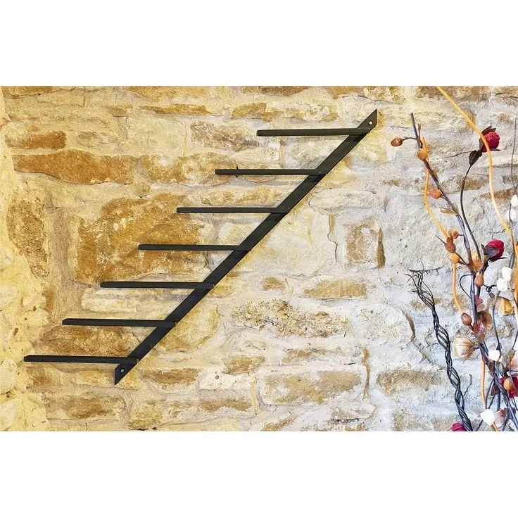 Weinregal Diagon Links 100cm aus Metall Flaschenhalter Flaschenständer Wandregal