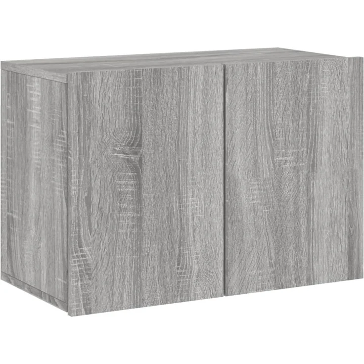 TV-Wandschrank, TV-Hängeboard Fernsehschrank Grau Sonoma 60x30x41 cm – Bild 2