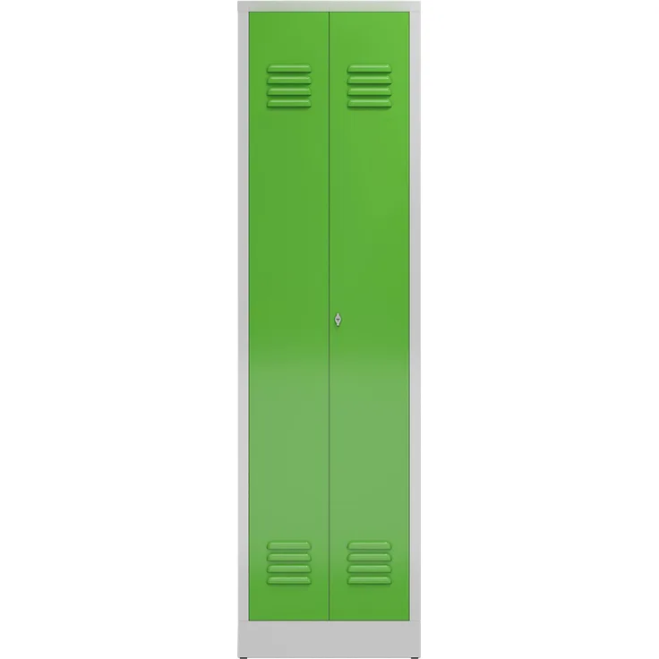 Spind Mehrzweckschrank Spindschrank 1800 x 500 x 500 mm, lichtgrau/gelbgrün