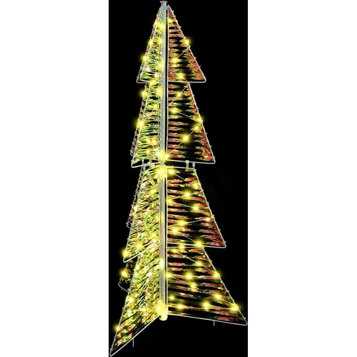vidaXL Weihnachtsbaum Warmes Weiß 120 cm PET 100 LEDs 42019214 – Bild 5