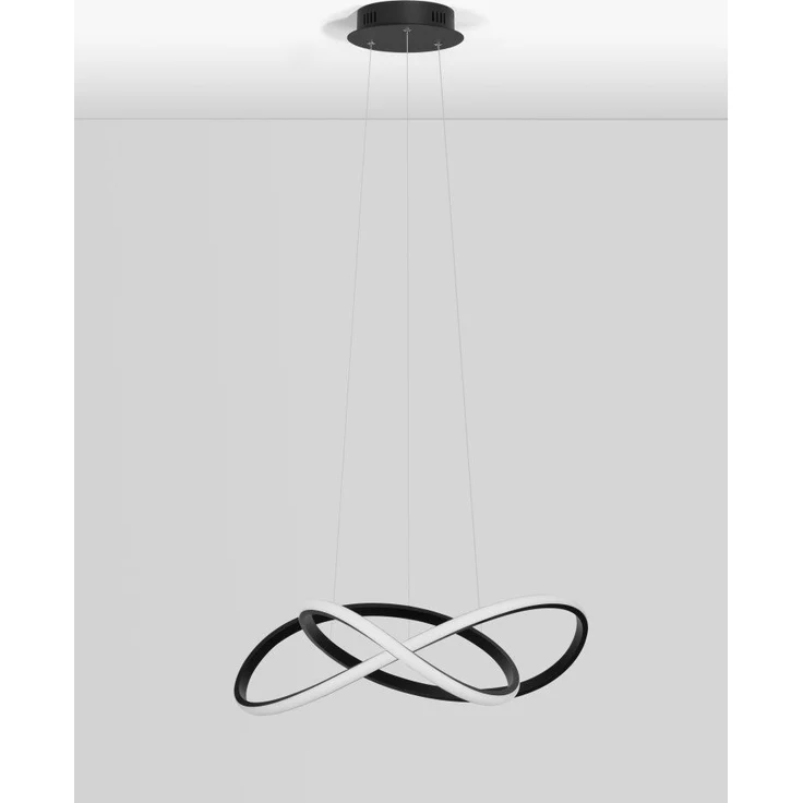 Nova Luce 9248107 AMARA LED Pendelleuchte 56cm 3000K Schwarz – Bild 3