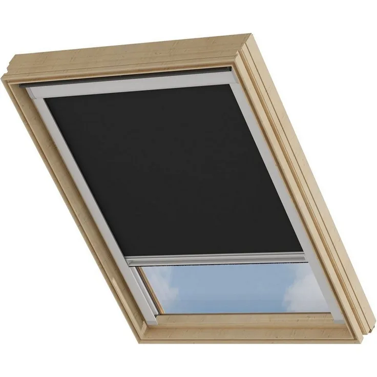 Dachfensterrollo Verdunklungsrollo Schwarz - Verdunklung - Kompatibel mit VELUX SK06, Cocoon Home, verdunkelnd, Thermobeschichtet, Einfache Montage, 100% Verdunkelnd, Stufenlos