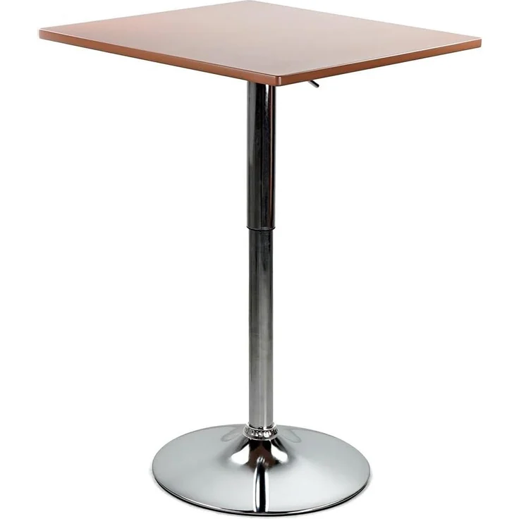 WeHome - Bartisch, hoher Couchtisch, höhenverstellbarer Couchtisch, quadratischer oder runder Tisch, Küchentisch (Brown, Quadrat) – Bild 1