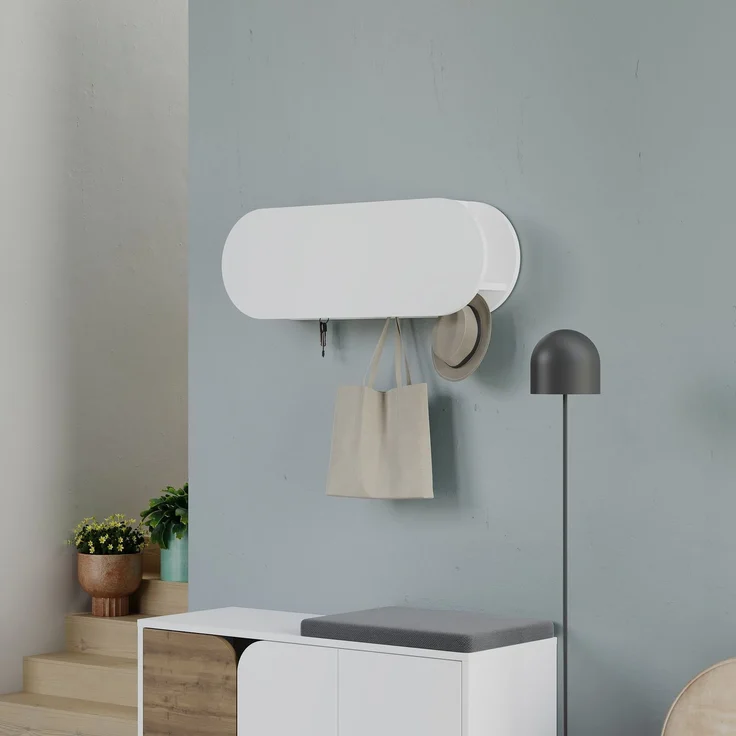 Skye Decor 'Kroma Hanger - White' Garderobenständer, Weiß, 84 x 28,5 x 15,5 cm – Bild 3