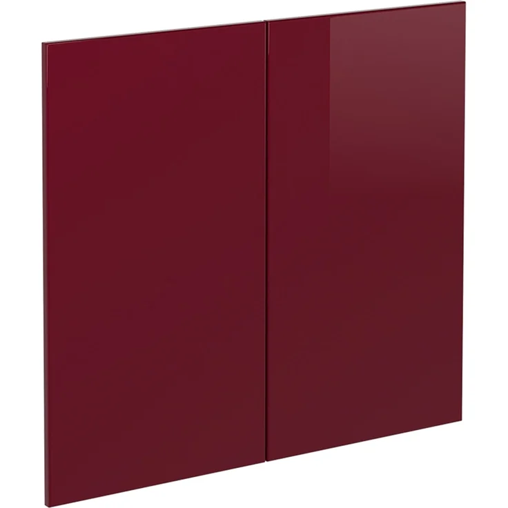 Küchenfront R-Line Rot Hochglanz 79.2 x 71.3 cm Möbelfront für den Spülenunterschrank Vicco – Bild 1