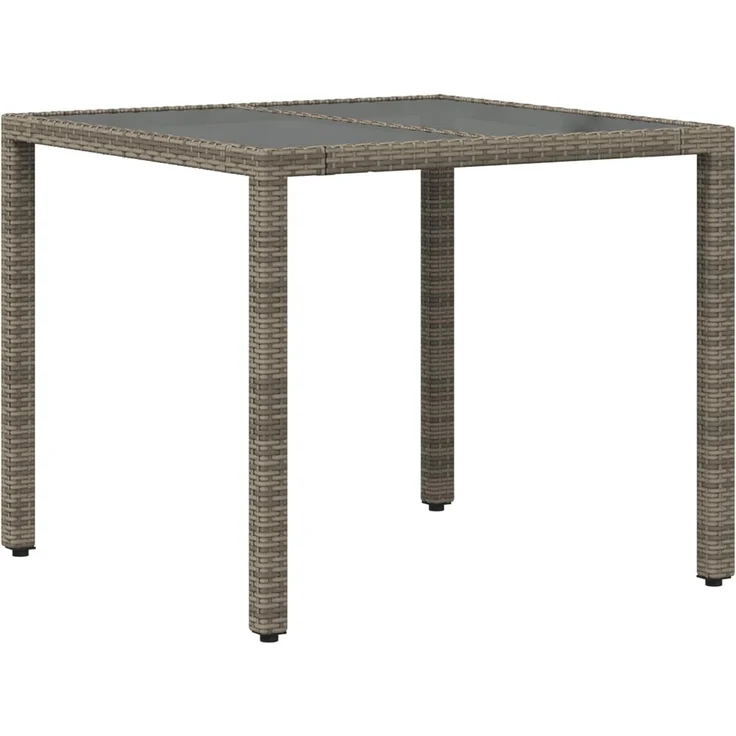 vidaXL Outdoor-Essgruppe 5 stk. Grau Poly-Rattan 3448935 – Bild 9
