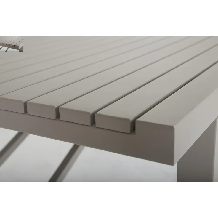 Gartenesstisch Vevi aus Aluminium, modern, beige, für 6–8 Personen, 230x95 cm – Bild 6