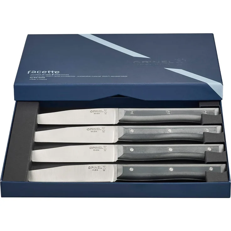 Opinel Tischmesserset Facette 4-teilig Schiefer – Bild 4