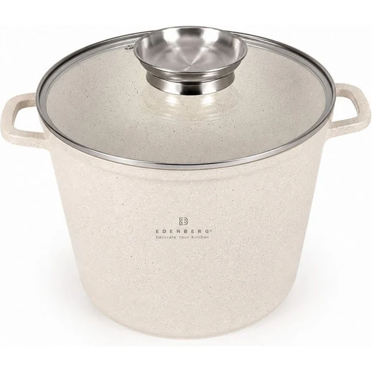 Edenberg Kochtopf 6,2L Wunderschöne, große beigefarbene Töpfe mit Steinbeschichtung, Keramik, Aluminium, Edelstahl, Aluminiumguss (Dank seines eleganten Designs, der hochwertigen Verarbeitung und des großzügigen Fassungsvermögens ist dieser Topf zudem ... – Bild 4