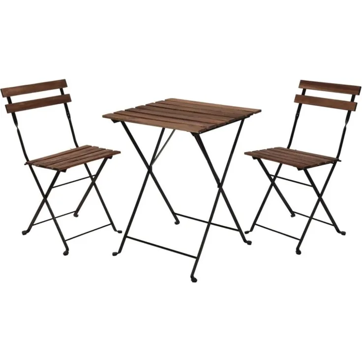 ProGarden Bistro-Set 3-tlg. Schwarz 436226