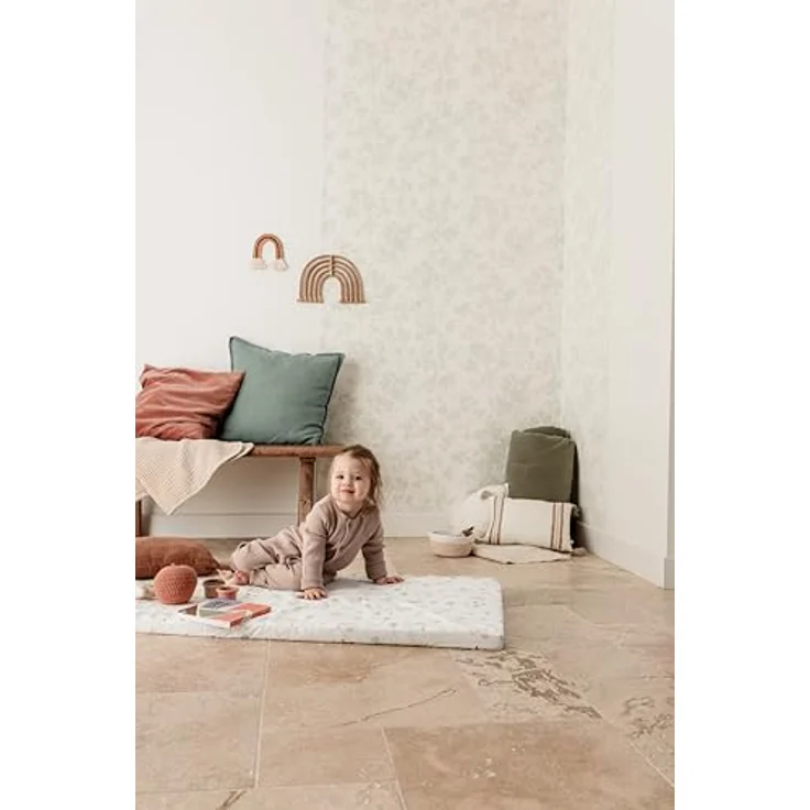 Tinéo - Matelas Bébé De Voyage 60x120x4cm - Dessous Polychlorure De Vinyle - Utilisation Intérieur et Extérieur - Déhoussable - Enroulable - Transportable (Balloons) – Bild 2