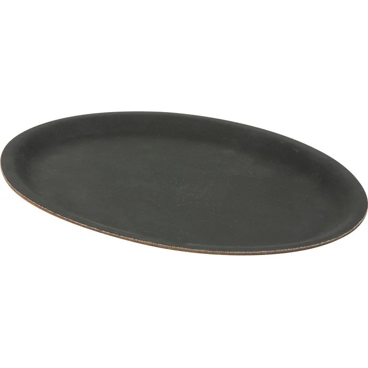 Hendi 508718 Serviertablett, Oval, Schwarz