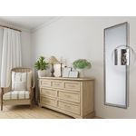 MIRRORS AND MORE 'Tanja' Rahmenspiegel Holz, silber, 50x150cm