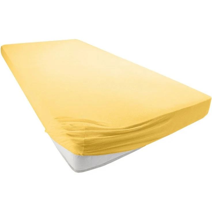 Visaggio Spannbettlaken Jersey aus 100% Baumwolle Spannbetttuch Bettlaken, Jersey, Gummizug: rundum, Spannbettlaken, für Matratzenhöhen bis 22 cm, Steghöhe 30 cm – Bild 2