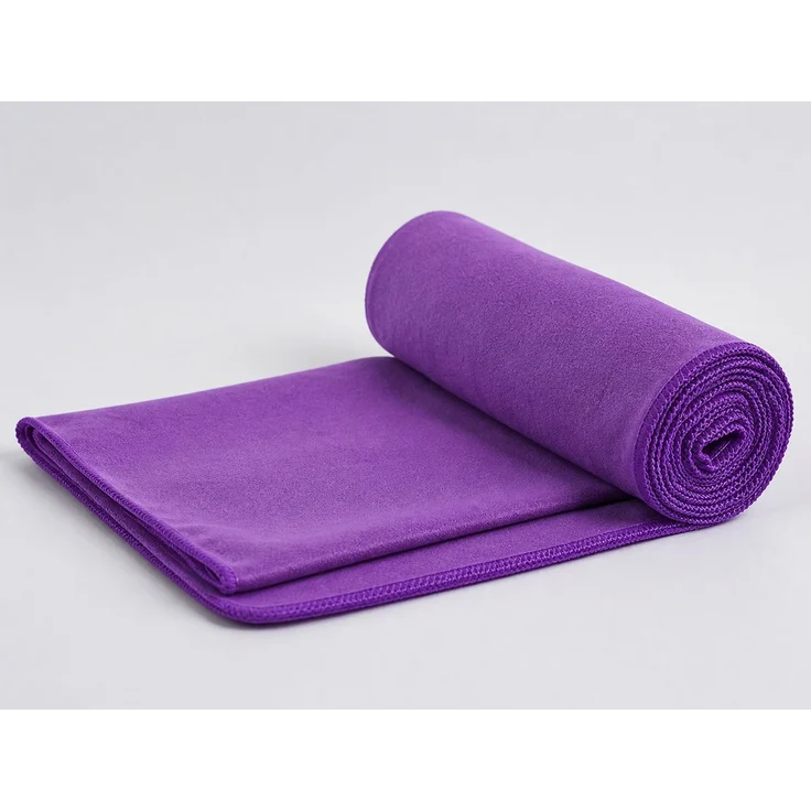 Mikrofaser-Sporthandtuch schnelltrocknend für Yoga und Fitness Lila 76 x 152 cm für Dekoration – Bild 3