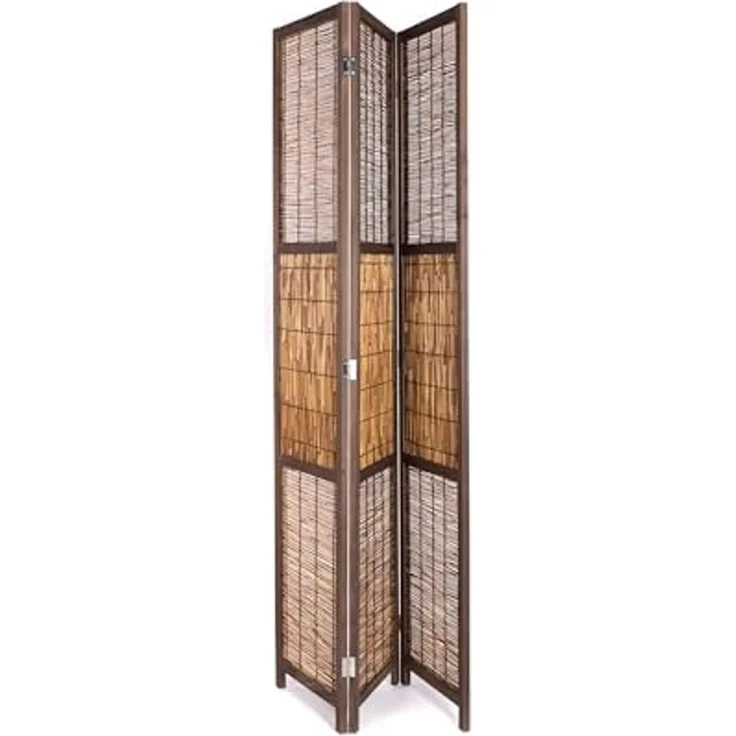 CREEDWOOD Paravent RAUMTEILER "CALA", Schilfrohr, 170x120 cm, Natur Paravent – Bild 7