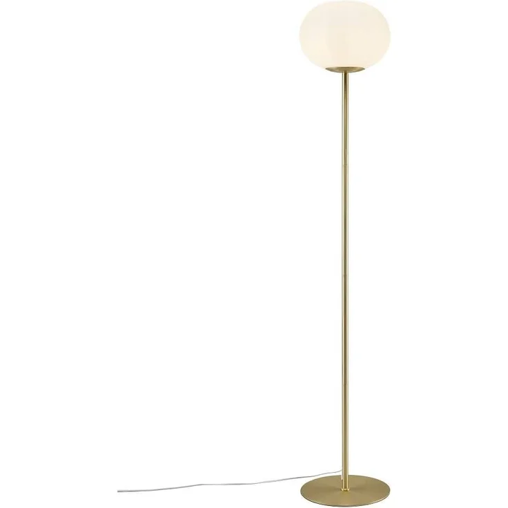 Nordlux ALTON Stehlampe Messing, opal weiß E27 mit Kabelschalter 28x28x150cm – Bild 1