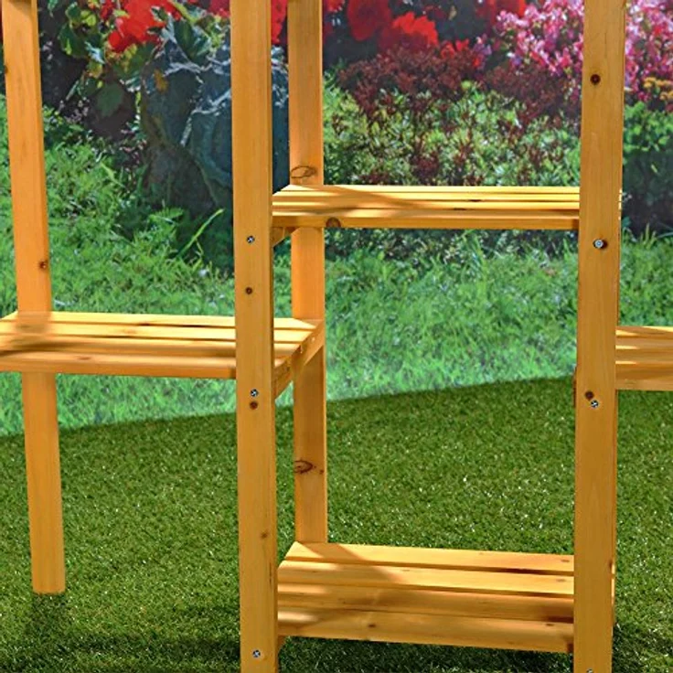 Melko Blumenständer Blumenpodest Blumenregal Blumentreppe Holz ver. Farben Pflanzregal (Stück), Klassische Konstruktion – Bild 5