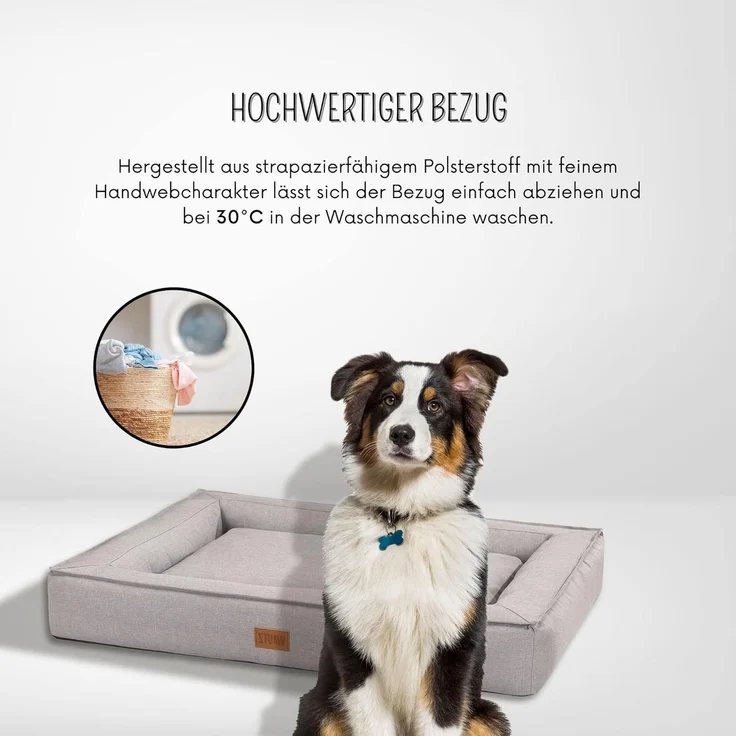 Hundebett "BOXBED" XL 105x80x19 cm Anthrazit"" – Bild 5