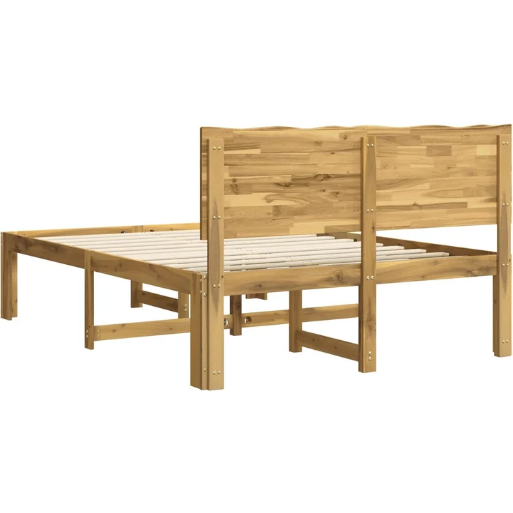 vidaXL Doppelbettgestell mit Kopfteil ROSTOCK Weiß 150 x 200 cm 3405451 – Bild 6