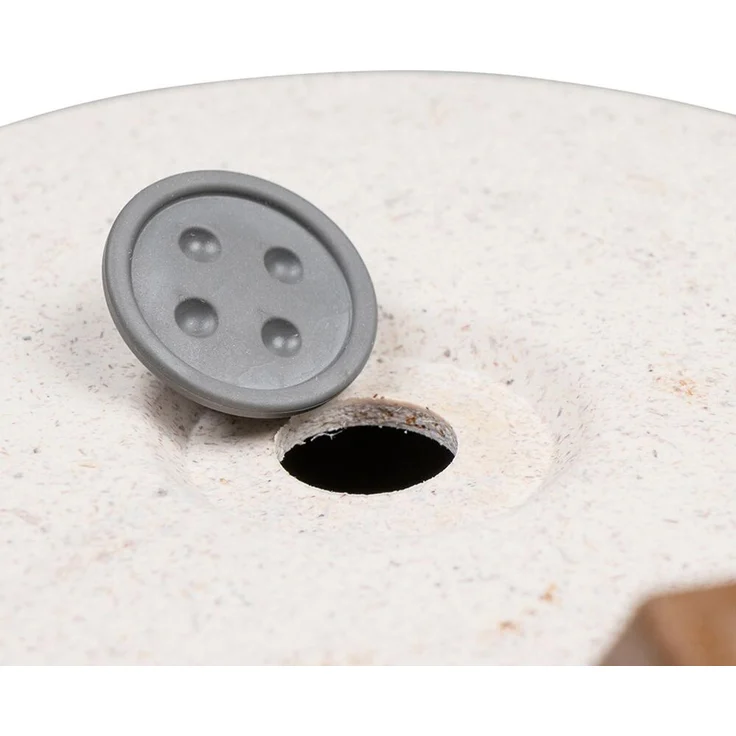 Siena Garden Pflanzgefäß OSLO, Kunststoff auf Füßen mit Einsatz creme 47 cm – Bild 4