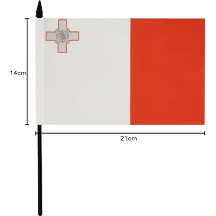 AZ FLAG - Tischflagge Malta - 21x14 cm - Republik Malta Tischfahne 14 x 21 Cm - Flaggen – Bild 6